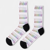 Kleurrijke Saxofoon Regenboog Sokken (Links)