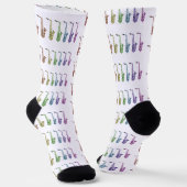 Kleurrijke Saxofoon Regenboog Sokken (Gebogen)