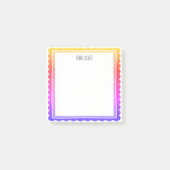 Kleurrijke Scallop CUSTOM Chic Monogram Gepersonal Post-it® Notes (Voorkant)