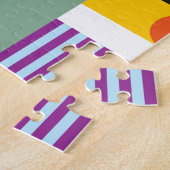 Kleurrijke Scandinavische: vrolijke patroonmix. Legpuzzel (Zijkant)