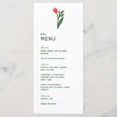 Kleurrijke Scandinavische Wilde Bloemen Bruiloftsd Menu (Voorkant)