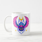 Kleurrijke Scarab volkskunst koffie mok (Links)