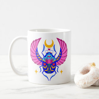 Kleurrijke Scarabee volks kunst koffiemok
