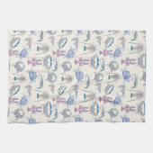 Kleurrijke schaaldierkern esthetisch theedoek (Horizontaal)