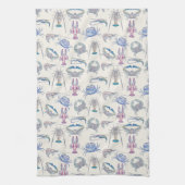 Kleurrijke schaaldierkern esthetisch theedoek (Verticaal)