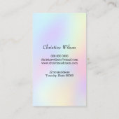 kleurrijke schaar- en vlinderschaar visitekaartje (Achterkant)