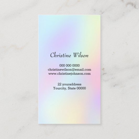 kleurrijke schaar- en vlinderschaar visitekaartje (Achterkant)