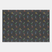 Kleurrijke schaar op het karton inpakpapier vel (Voorkant)