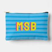 Kleurrijke Schaduw Blok Monogram, Aangepaste Tekst Etui (Voorkant)