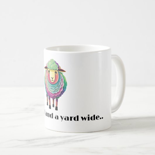 Kleurrijke schapenillustratie koffiemok (Voorkant rechts)