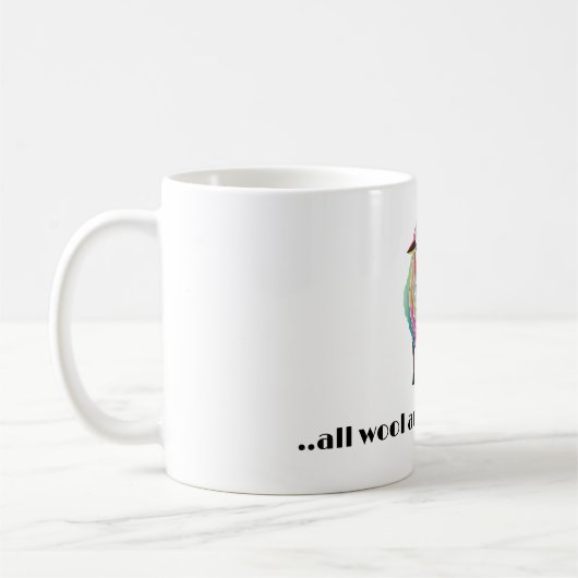 Kleurrijke schapenillustratie koffiemok (Links)