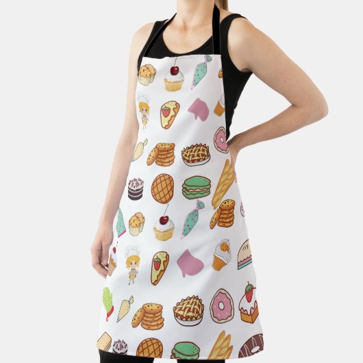 Kleurrijke schattige afdrukken in restaurants scha schort (Insitu)