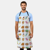 Kleurrijke schattige afdrukken in restaurants scha schort (Gedragen)