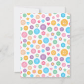 Kleurrijke Schattige als een Button Baby Shower Ui Kaart (Achterkant)