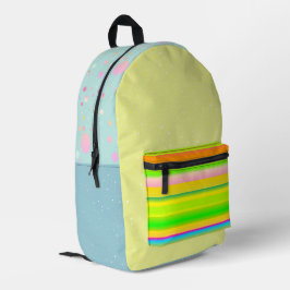 Kleurrijke schattige artistieke bedrukte rugzak