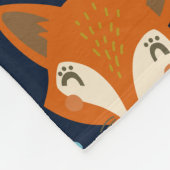 Kleurrijke schattige bloemen & vossen patroon fleece deken (Hoek)