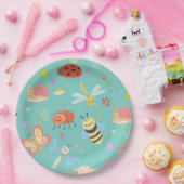 Kleurrijke Schattige Bugs Kids Verjaardag Papieren Bordje (Feest)
