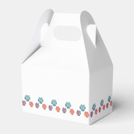 Kleurrijke Schattige Chicken Family Floral Dank u Bedankdoosjes (Achterkant)