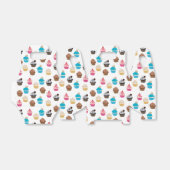 Kleurrijke schattige cupcakes patroon bedankdoosjes (Uitgevouwen)