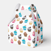 Kleurrijke schattige cupcakes patroon bedankdoosjes (Voorkant Zijde)