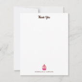 Kleurrijke schattige cupcakes patroon bedankkaart (Voorkant)