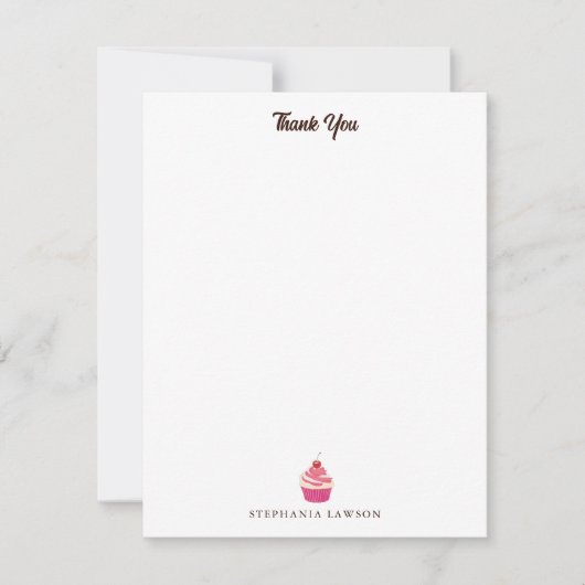 Kleurrijke schattige cupcakes patroon bedankkaart (Voorkant)