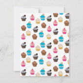 Kleurrijke schattige cupcakes patroon bedankkaart (Achterkant)