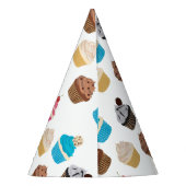 Kleurrijke schattige cupcakes patroon feesthoedjes (Achterkant)