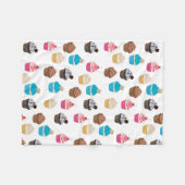 Kleurrijke schattige cupcakes patroon fleece deken (Voorkant (Horizontaal))