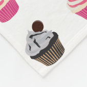 Kleurrijke schattige cupcakes patroon fleece deken (Hoek)