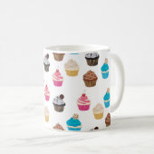 Kleurrijke schattige cupcakes patroon koffiemok (Voorkant rechts)