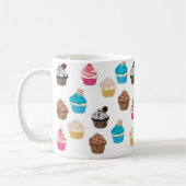 Kleurrijke schattige cupcakes patroon koffiemok (Links)