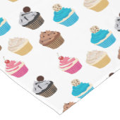 Kleurrijke schattige cupcakes patroon korte tafelloper (Hoek)