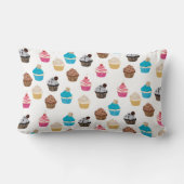 Kleurrijke schattige cupcakes patroon kussen (Achterkant)