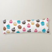 Kleurrijke schattige cupcakes patroon lichaamskussen (Achterkant)