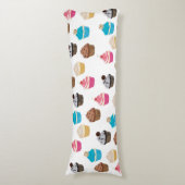 Kleurrijke schattige cupcakes patroon lichaamskussen (Voorkant Verticaal)