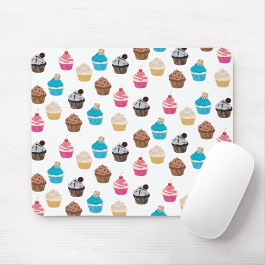 Kleurrijke schattige cupcakes patroon muismat (Met muis)