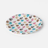 Kleurrijke schattige cupcakes patroon papieren bordje (Gekanteld)