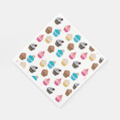 Kleurrijke schattige cupcakes patroon servet (Hoek)