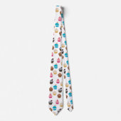 Kleurrijke schattige cupcakes patroon stropdas (Voorkant)