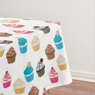 Kleurrijke schattige cupcakes patroon tafelkleed