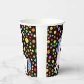 Kleurrijke Schattige eenhoorn bloemen en harten Papieren Bekers (Links)