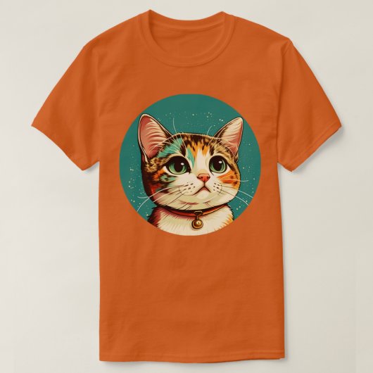 kleurrijke schattige kat t-shirt (Design voorkant)