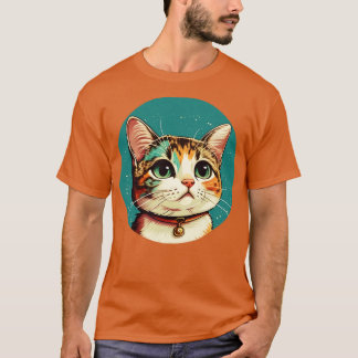 kleurrijke schattige kat t-shirt