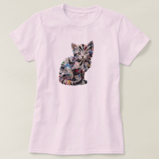 Kleurrijke Schattige Kitten Zoekt Adoptie T-shirt