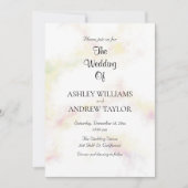 Kleurrijke Schattige Patroon Elegante Bruiloft Kaart (Voorkant)