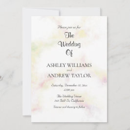 Kleurrijke Schattige Patroon Elegante Bruiloft Kaart