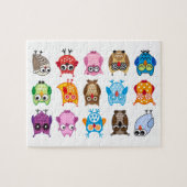 Kleurrijke schattige uil legpuzzel (Horizontaal)