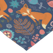 Kleurrijke schattige vossen bloemen patroon medium tafelloper (Hoek)