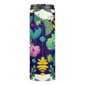 Kleurrijke Schattigee Baby Dinosaurs Tumbler Thermosbeker (Achterkant)